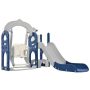 Blue and Gray 5-in-1 Freestanding Playset with Telescope, Slide and Swing Set - Image 1