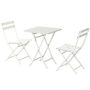 Zeus & Ruta White 3-Piece Metal Square Outdoor Bistro Set - Image 1
