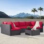 BFB 7-Piece Brown Wicker Patio Conversation Sofa Set - Outdoor Sectional Seating Set - Image 1