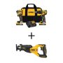 DEWALT 20V MAX Lithium-Ion Brushless Cordless 2 Tool Combo Kit and Reciprocating Saw with (2) 1.7Ah Batteries, Charger and Bag - Image 1