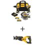 DEWALT 20V MAX Lithium-Ion Cordless 3-Tool Combo Kit and Brushless Reciprocating Saw with 5.0Ah and 1.7AH Batteries and Charger - Image 1
