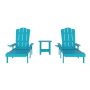 Carnegy Avenue Sonora Blue 3-Piece Plastic Patio Conversation Set - Image 1