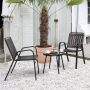 VINGLI 3-Piece Metal Outdoor Bistro Set w/PP Backrest and Seat, Small Patio Furniture Set for 2 Patio Chairs - Image 1