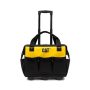 CAT Tool storage, 18 in., 16 pockets, Black and yellow, 600-D Polyester, Rolling tote bag , Heavy duty trolley and wheels - Image 1