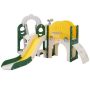 Yellow HDPE Indoor and Outdoor Playset Small Kid with Swing, Telescope, Slide - Image 1