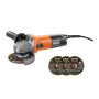 RIDGID 8 Amp Corded 4-1/2 in. Angle Grinder with 4-1/2 in. Metal Cutting Wheel (3-Piece) - Image 1