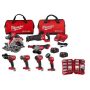 Milwaukee M18 FUEL 18V Lithium-Ion Brushless Cordless Combo Kit w 2 5.0 Ah Batteries, Charger, Tool Bags (7-Tool) Bit Set (80-Pc) - Image 1