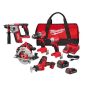 Milwaukee M18 18-Volt Lithium-Ion Brushless Cordless Combo Kit (4-Tool) with 2-Batteries, 1-Charger and Tool Bag with Flood Light 3693-24CX-2612-20 - Image 1