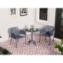 Tenleaf 3-Piece Charcoal Gray Plastic Outdoor Bistro Bar Set - Image 1