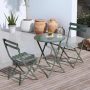 AUTMOON 3-Piece Metal Foldable Bistro Set, All Weather-Resistant Outdoor/Indoor Conversation Set for Patio, Yard, Garden-Green - Image 1