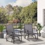 Zeus & Ruta Steel Outdoor Glider Chairs with Coffee Table, Patio 2-Seat Rocking Chair Swing Loveseat with Breathable Sling - Image 1