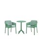 maocao hoom 3-Piece Plastic Outdoor Bistro Set with Round table, Army Green - Image 1