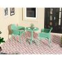 3-Piece Plastic Outdoor Bistro Set in Green - Image 1