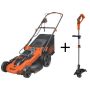 BLACK+DECKER 40V MAX 20 in. Battery Powered Walk Behind Push Lawn Mower and 2-in-1 String Trimmer/Edger with (2) 2Ah Batteries - Image 1
