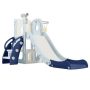 Blue HDPE Indoor and Outdoor Playset with Slide and Telescope - Image 1