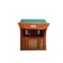 Angel Sar Eco-Friendly Outdoor Wooden 4-in-1 Game House for Kids Garden Playhouse with Different Games on Every Surface - Image 1