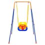 VEVOR Swing Sets for Backyard, 3-in.-1 Toddler Swing Set with 4 Sandbags, Foldable Metal Stand, Easy to Assemble - Image 1