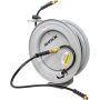 Klutch Auto-Rewind Air Hose Reel, with 3/8in. x 50ft. Rubber Hose, 300 PSI - Image 1